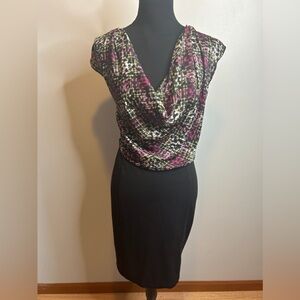 Miss Tina Knowles | Multicolored scoop neck dress SZ XL